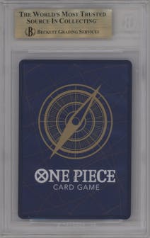 Eustass"Captain"Kid from the 2024 One Piece set featuring a Manga parallel graded by Beckett and given an overall grade of 10.