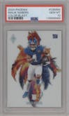 Malik Nabers from the 2024 Panini Phoenix set graded by PSA and given an overall grade of 10.