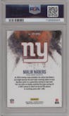 Malik Nabers from the 2024 Panini Phoenix set graded by PSA and given an overall grade of 10.