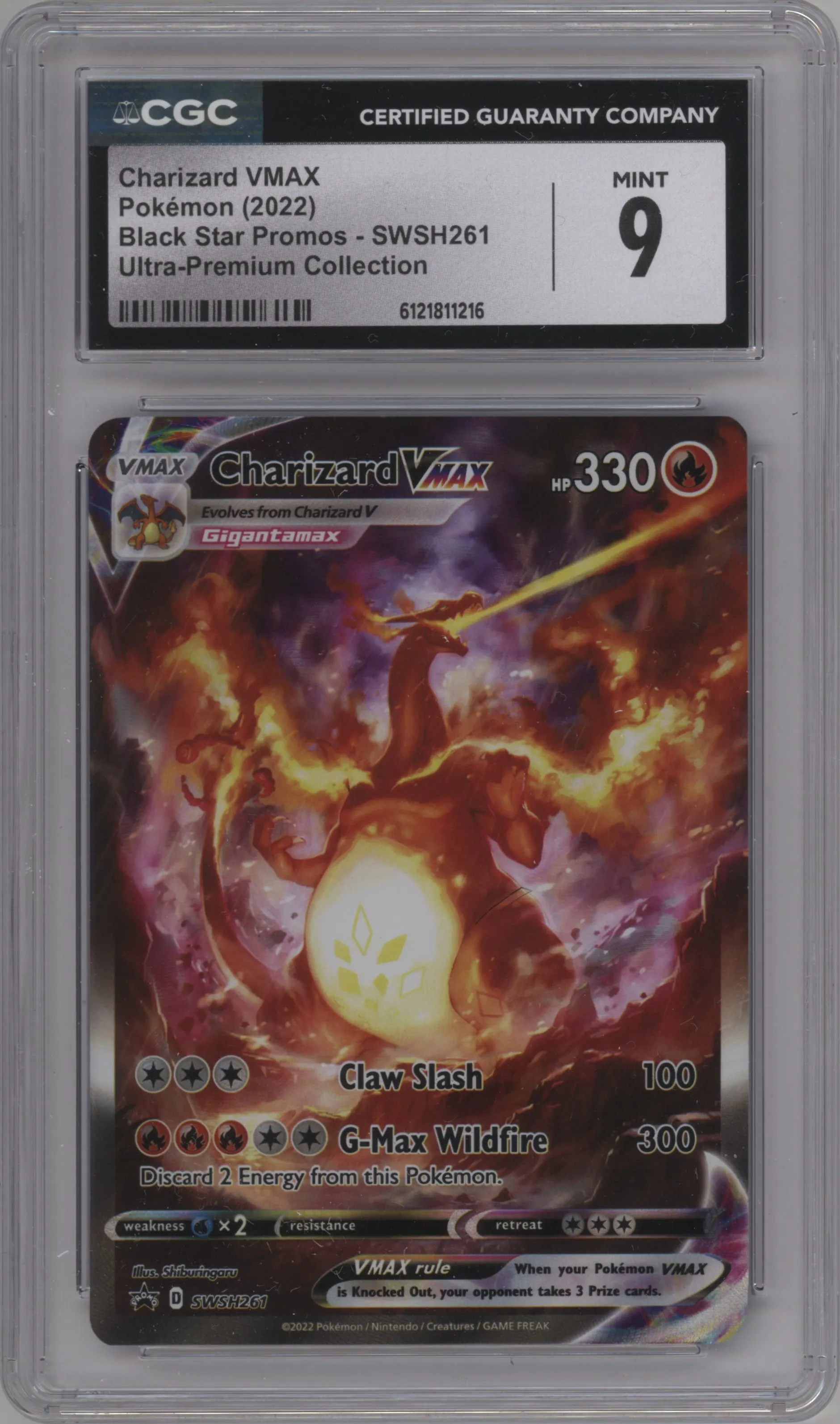 2022 Pokemon SWSH Charizard VMAX Ultra Premium Collection #SWSH261 PSA 9