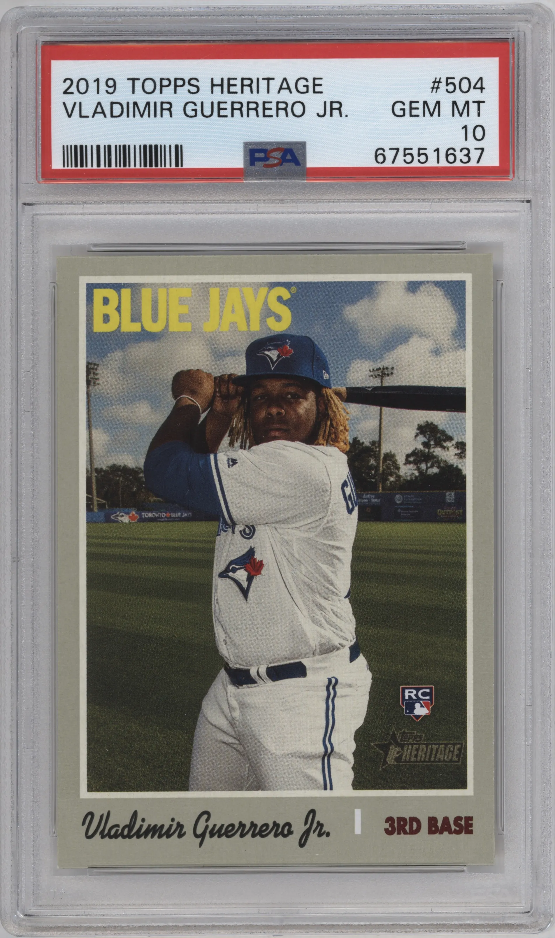 2019 Topps Heritage HN Vladimir Guerrero Jr. PSA 10