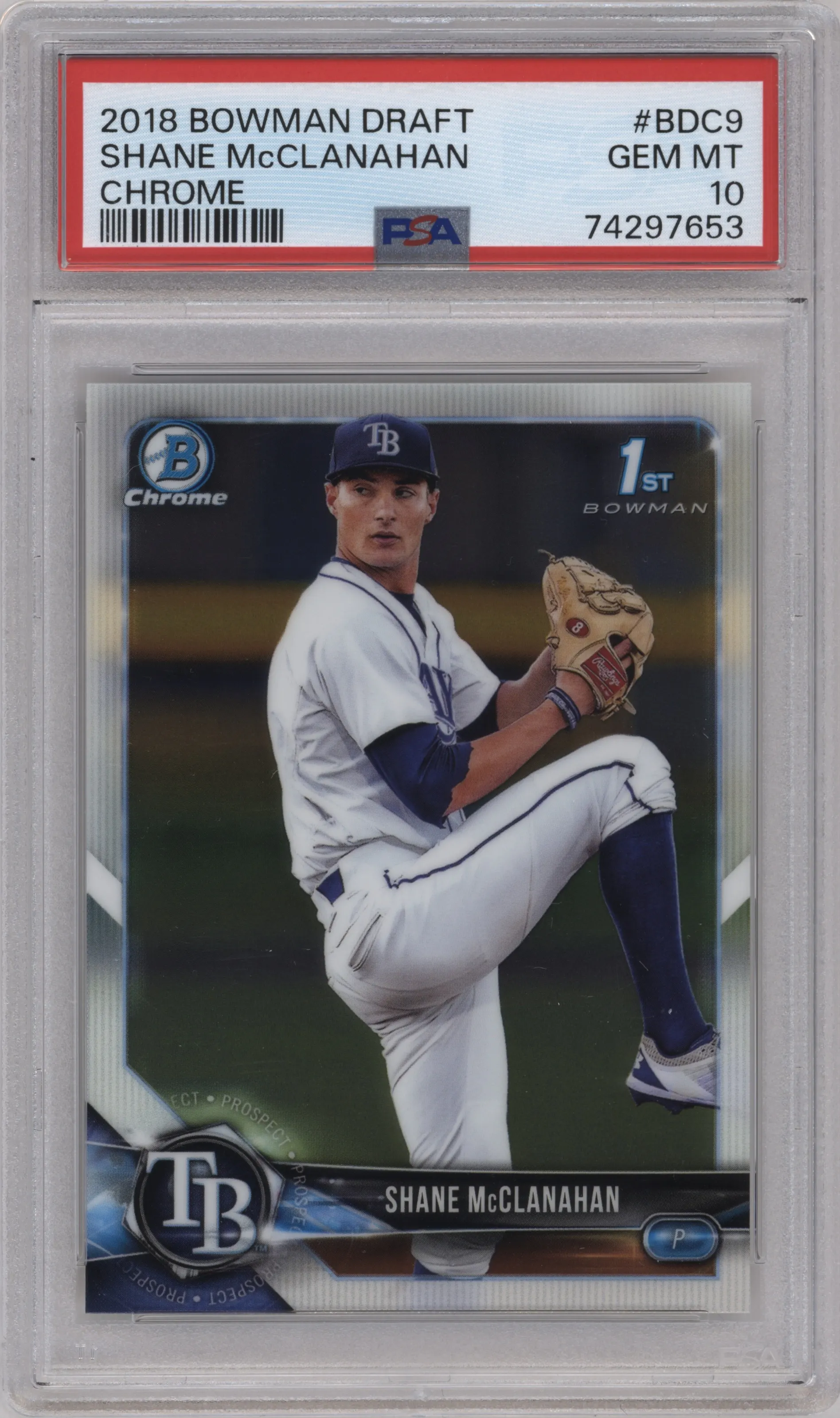 2018 Bowman Draft Chrome Shane McClanahan #BDC-9 PSA 10
