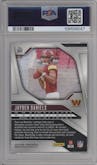 Jayden Daniels from the 2024 Panini Prizm set graded by PSA and given an overall grade of 10.