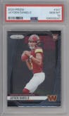 Jayden Daniels from the 2024 Panini Prizm set graded by PSA and given an overall grade of 10.