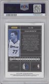 Luka Doncic from the 2021-22 Panini One and One set featuring a Blue parallel graded by PSA and given an overall grade of 9.