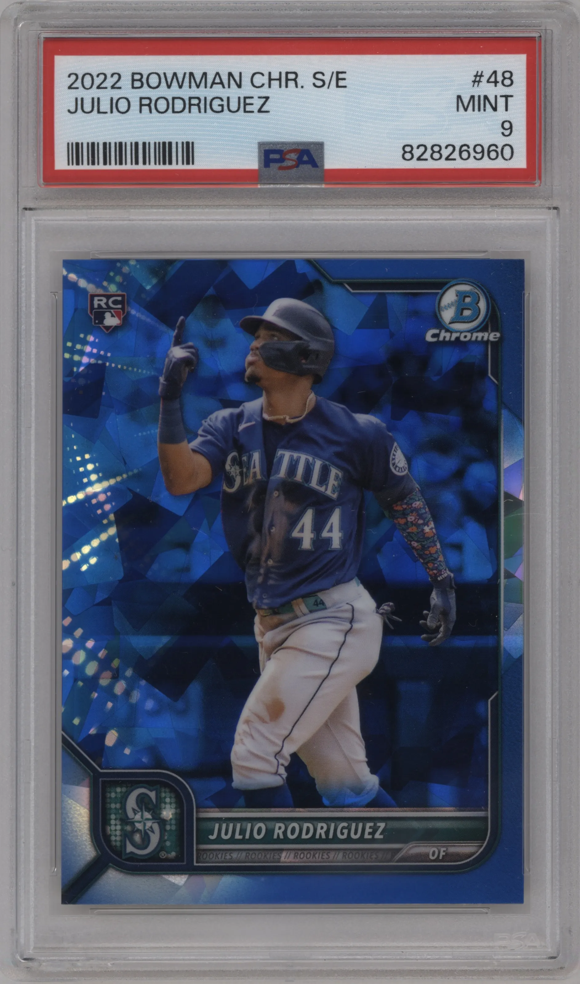 2022 Bowman Chrome Sapphire Edition Julio Rodriguez #48 PSA 9