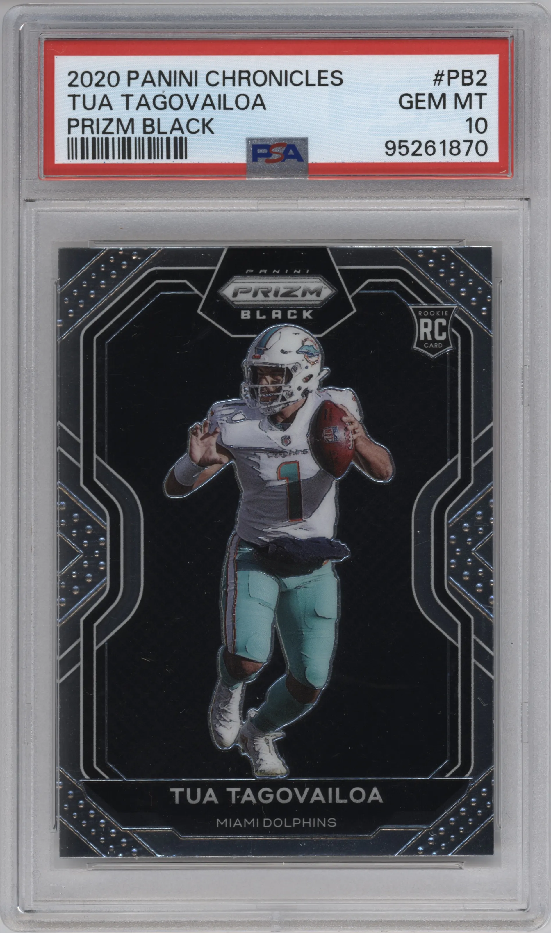 2020 Panini Chronicles Prizm Black Tua Tagovailoa PSA 10