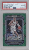  Jayson Tatum from the 2023-24 Panini Prizm Draft Picks set featuring a Choice Green parallel graded by PSA and given an overall grade of 10.