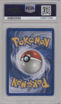 Blastoise from the 1999 Pokemon set graded by PSA and given an overall grade of 6.
