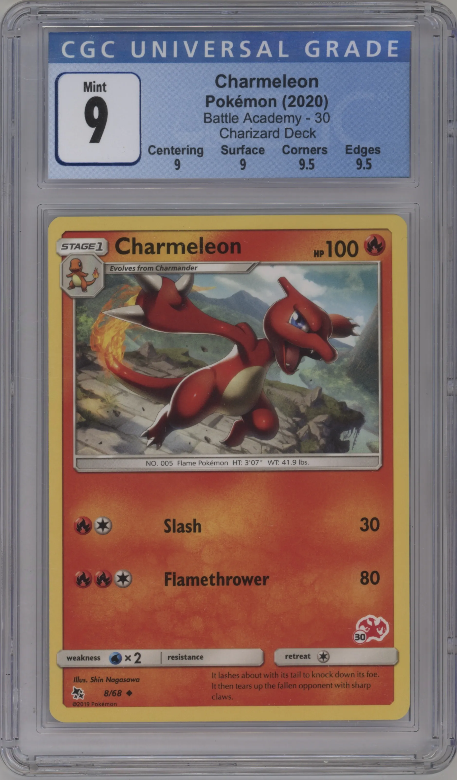2020 Pokemon Battle Academy Charizard Deck Charmeleon #30 CGC 9