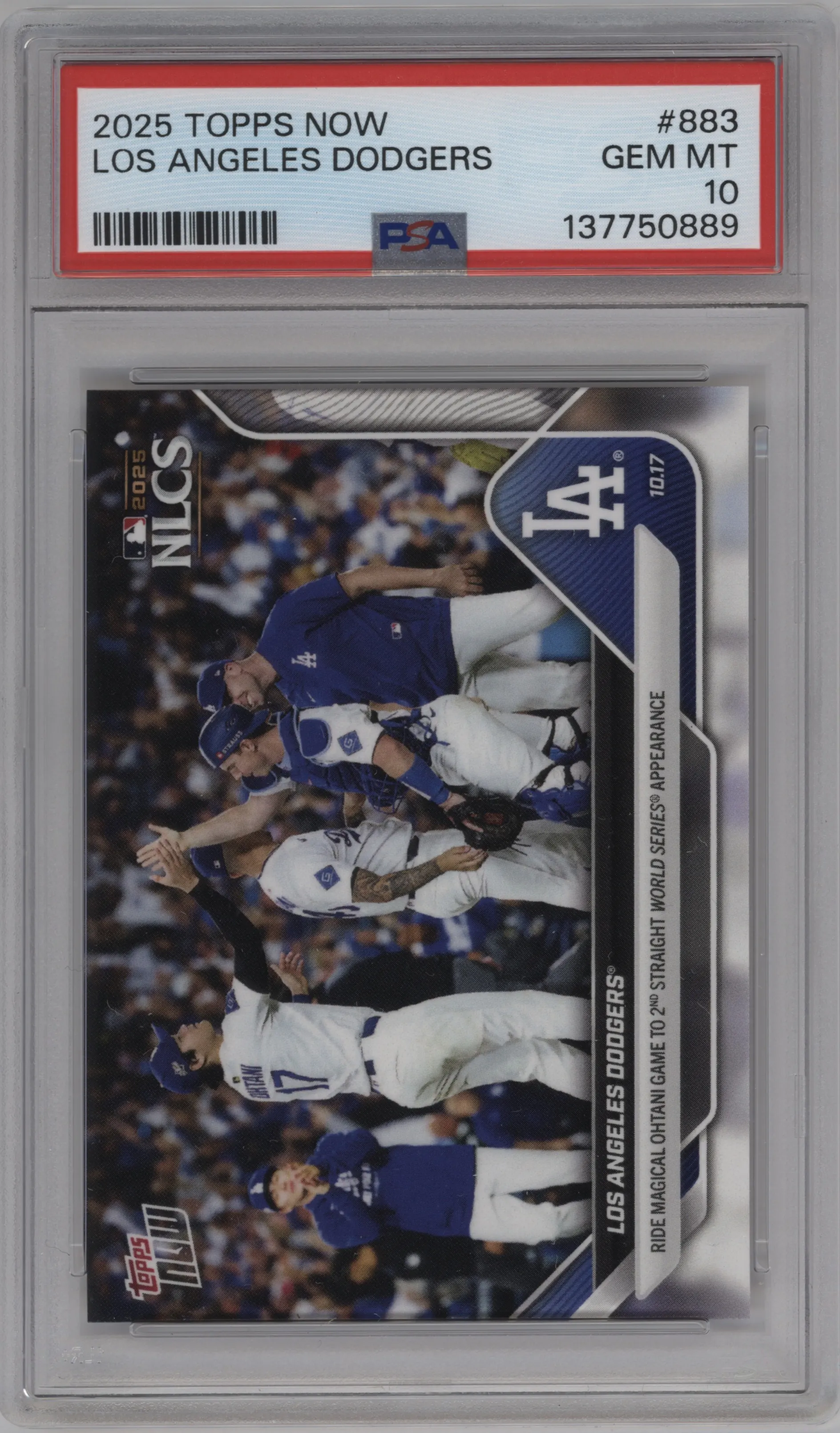 2025 Topps Now Los Angeles Dodgers #883 PSA 10