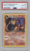 Dark Charizard from the 2000 Pokemon set graded by PSA and given an overall grade of 10.