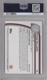 Ryan Williams from the 2024 Bowman University Chrome set featuring a Purple Mini-Diamond Refractor parallel graded by PSA and given an overall grade of 10.