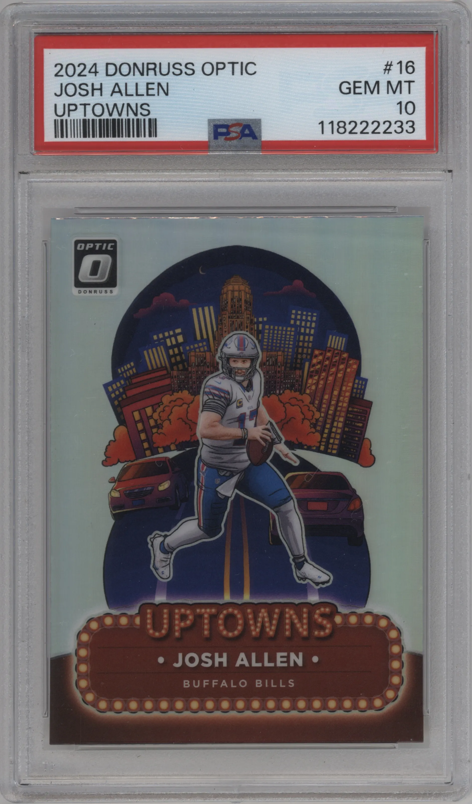 2024 Donruss Optic Uptowns Josh Allen #16 PSA 10