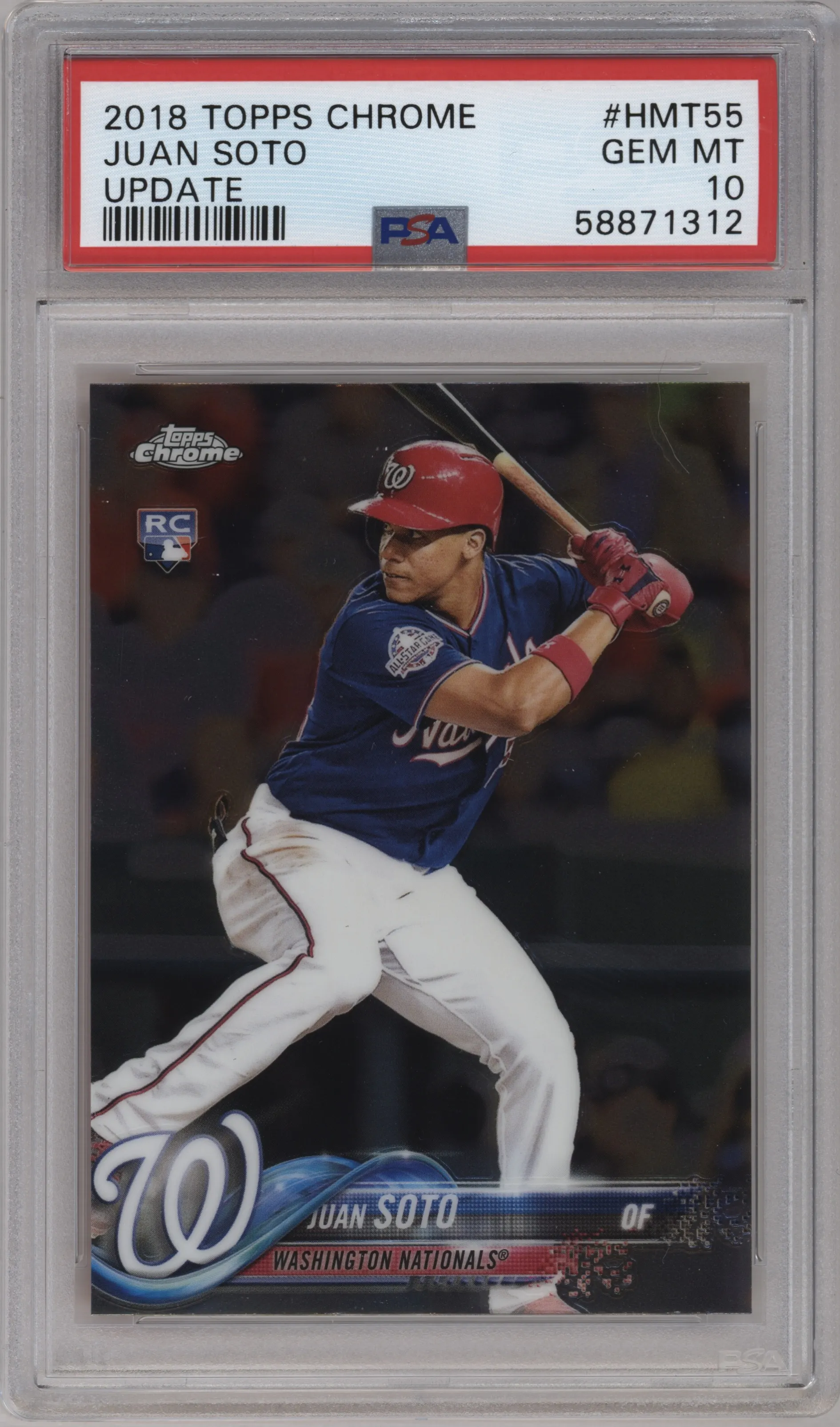 2018 Topps Chrome Update Juan Soto PSA 10