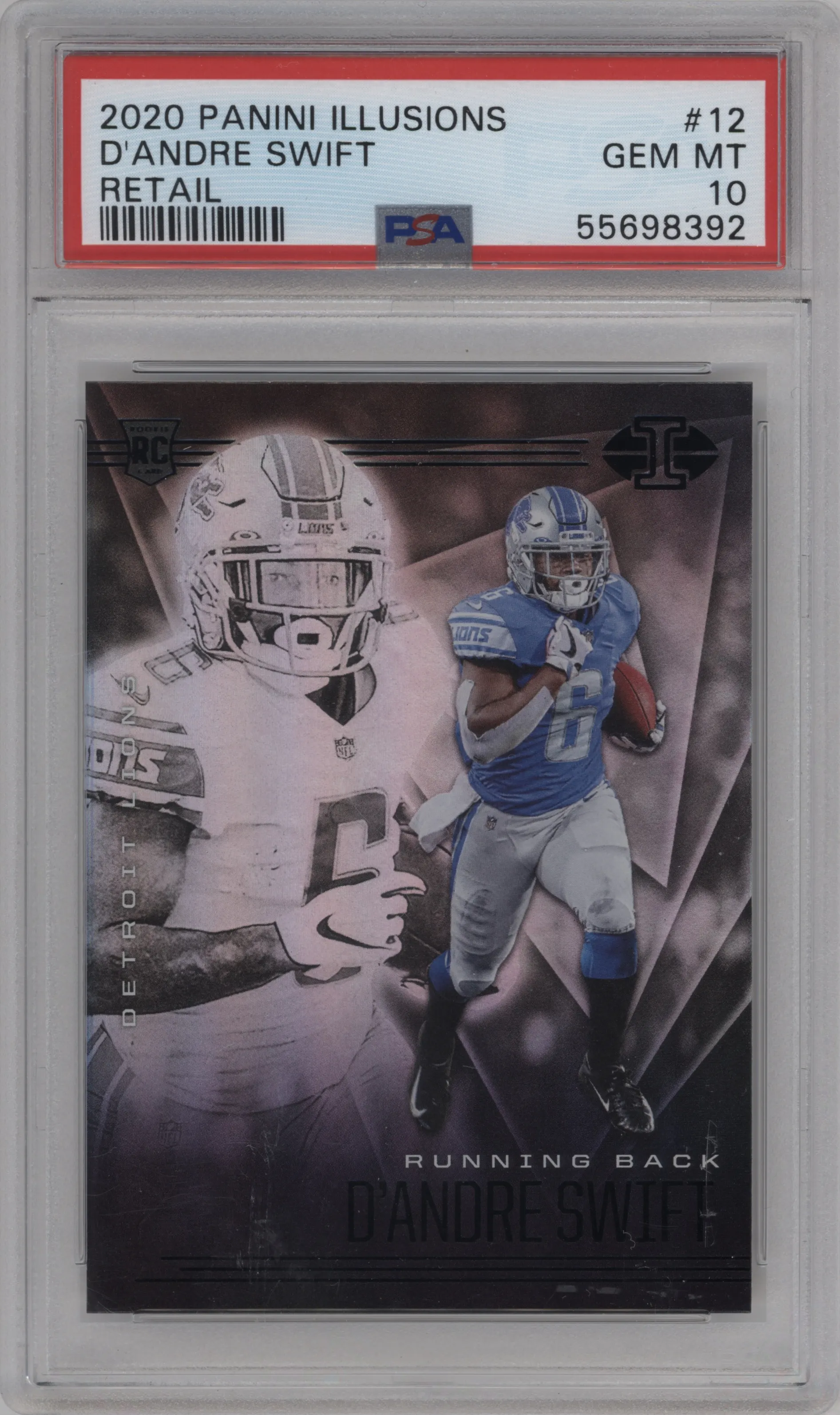 2020 Panini Illusions D'Andre Swift Retail #12 PSA 10