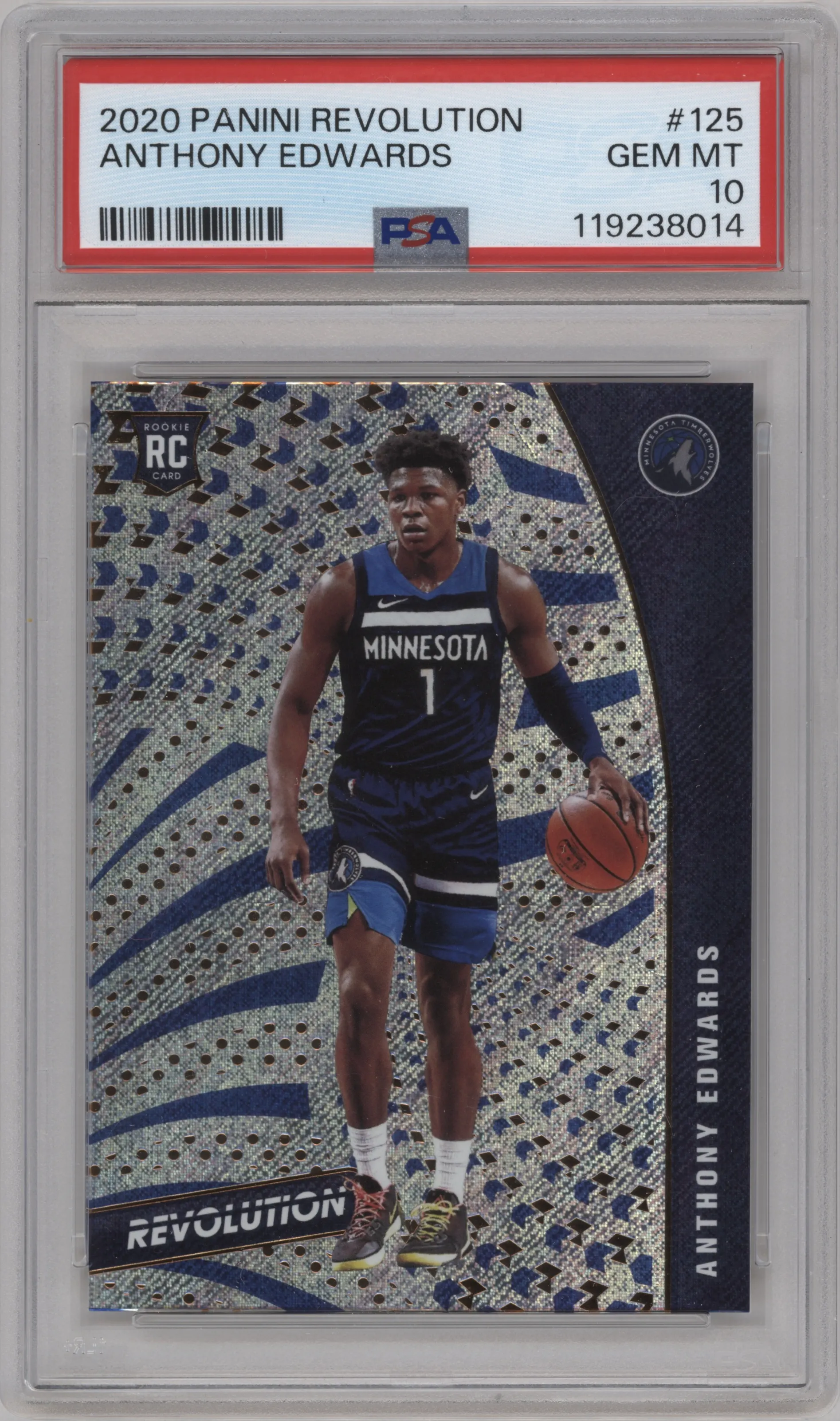 2020 Panini Revolution Anthony Edwards #125 PSA 10