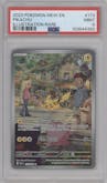 Pikachu from the 2023 Pokemon SV set graded by PSA and given an overall grade of 9.
