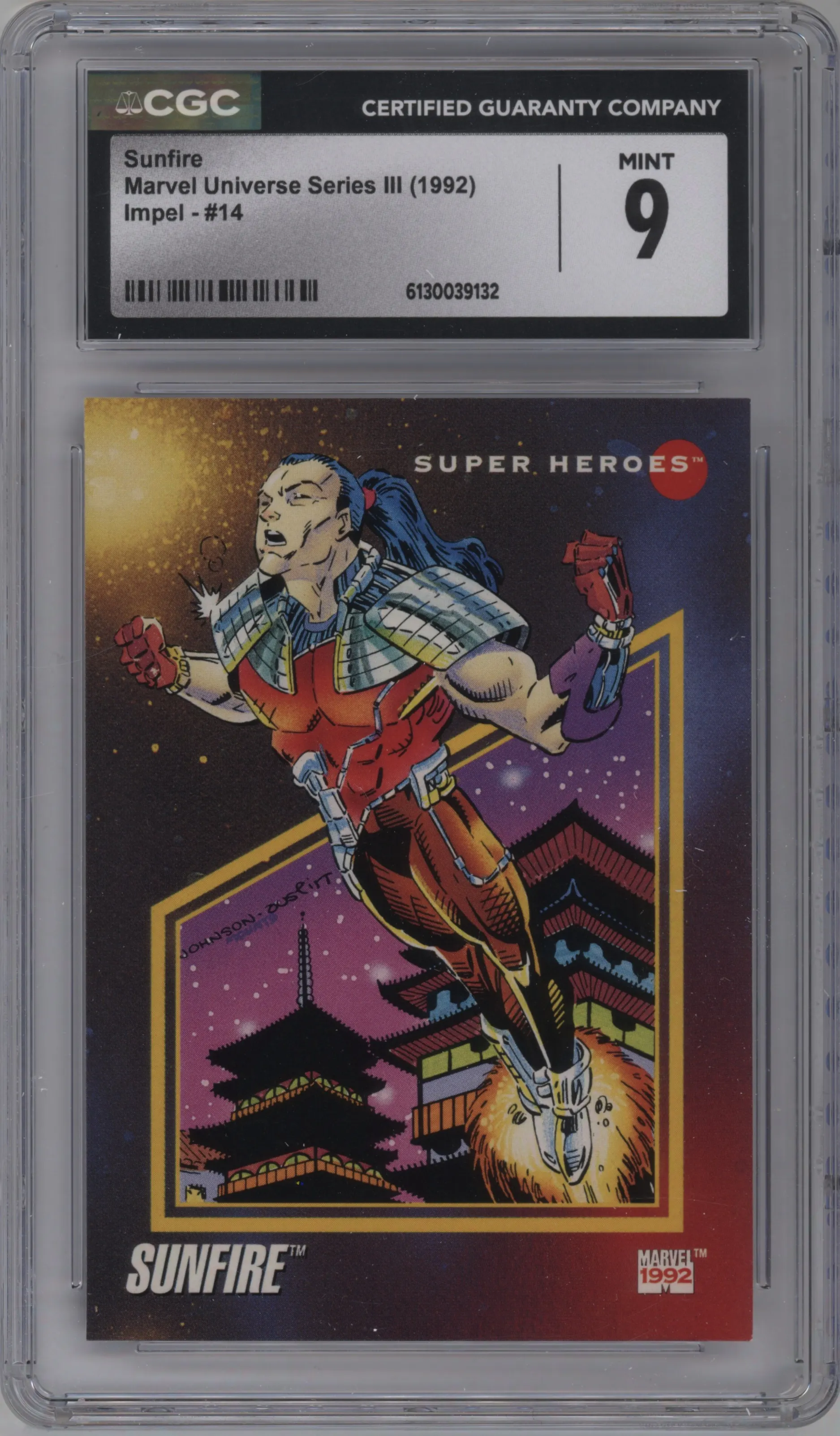 1992 Impel Marvel Universe Series 3 Sunfire #14 CGC 9