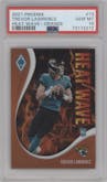 Trevor Lawrence from the 2021 Panini Phoenix set featuring a Orange parallel graded by PSA and given an overall grade of 10.