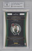Jayson Tatum from the 2017-18 Panini Select set graded by Beckett and given an overall grade of 9.