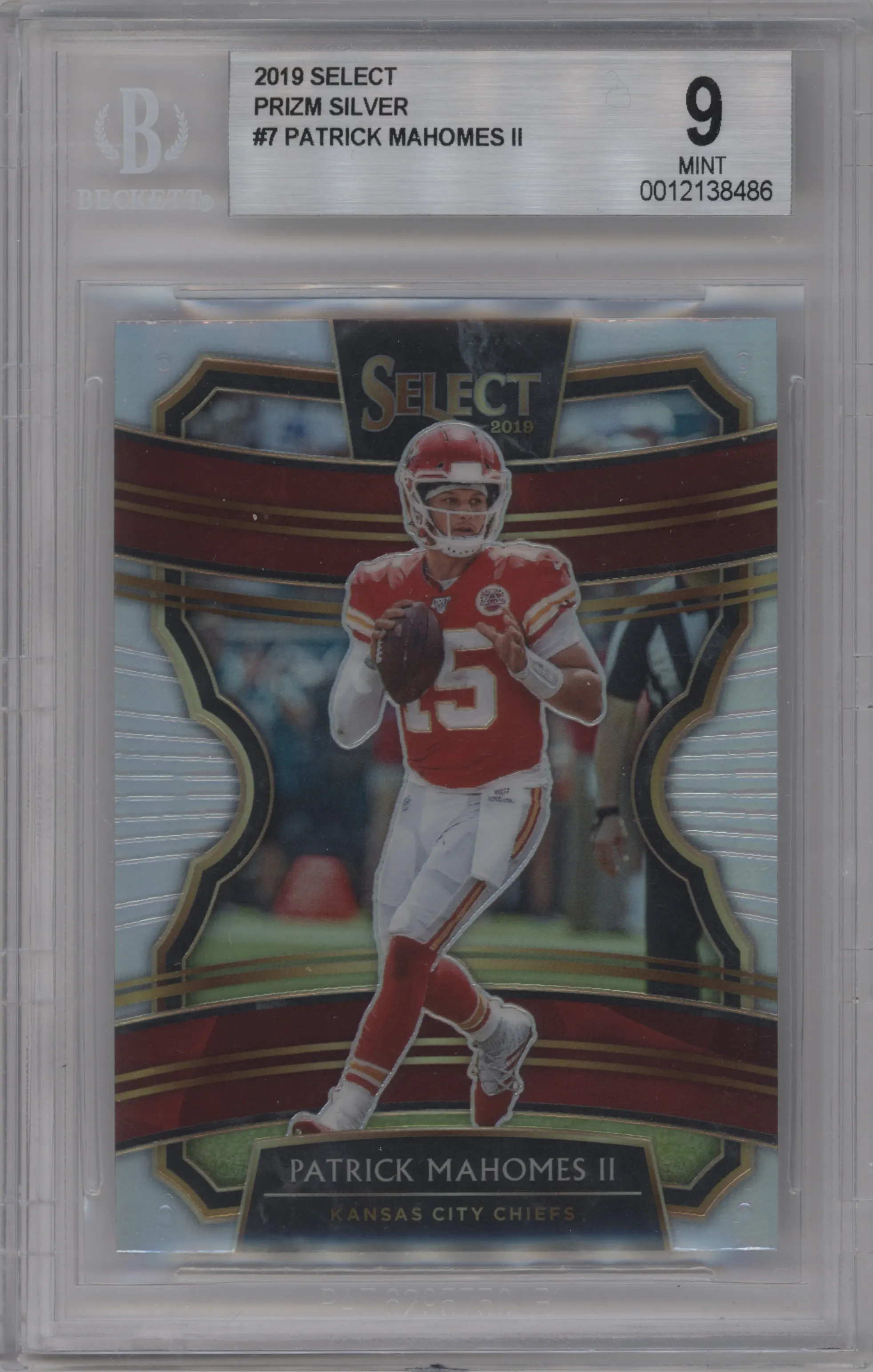 2019 Panini Select Patrick Mahomes II Silver Prizm BGS 9