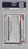 Miguel Bleis from the 2021 Bowman Chrome set graded by PSA and given an overall grade of 10.