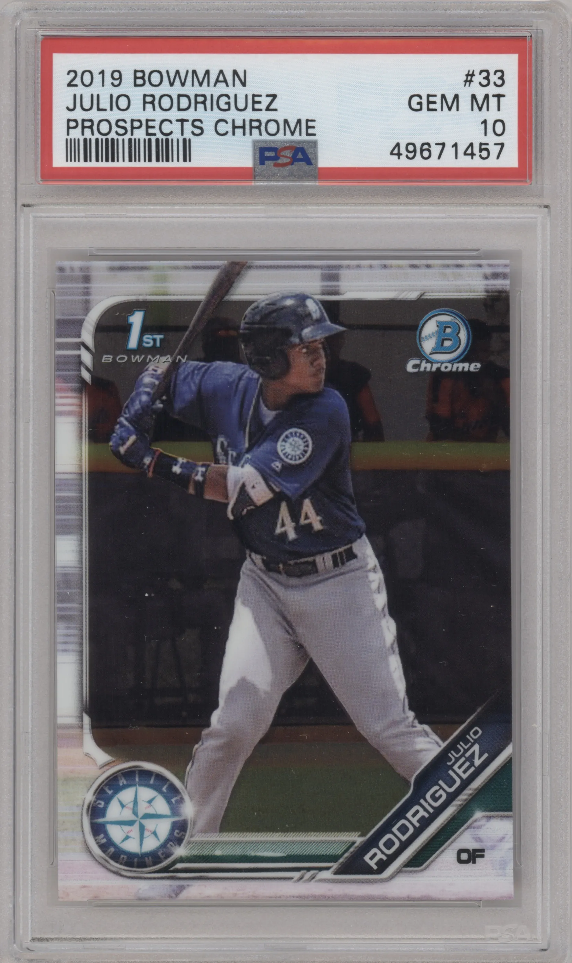 2019 Bowman Chr.Pros. Julio Rodriguez PSA 10