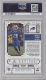 James Cook  from the 2022 Panini Contenders Optic set featuring a Red parallel graded by PSA and given an overall grade of 10.