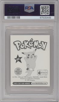 Jenny from the 1999 Pokemon Merlin set graded by PSA and given an overall grade of 10.