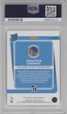 Jonathan Kuminga from the 2021-22 Panini Donruss set featuring a Yellow Flood parallel graded by PSA and given an overall grade of 10.