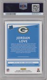Jordan Love from the 2020 Panini Donruss Optic set graded by PSA and given an overall grade of 10.