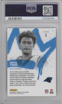 Bryce Young from the 2023 Donruss Optic set graded by PSA and given an overall grade of 9.