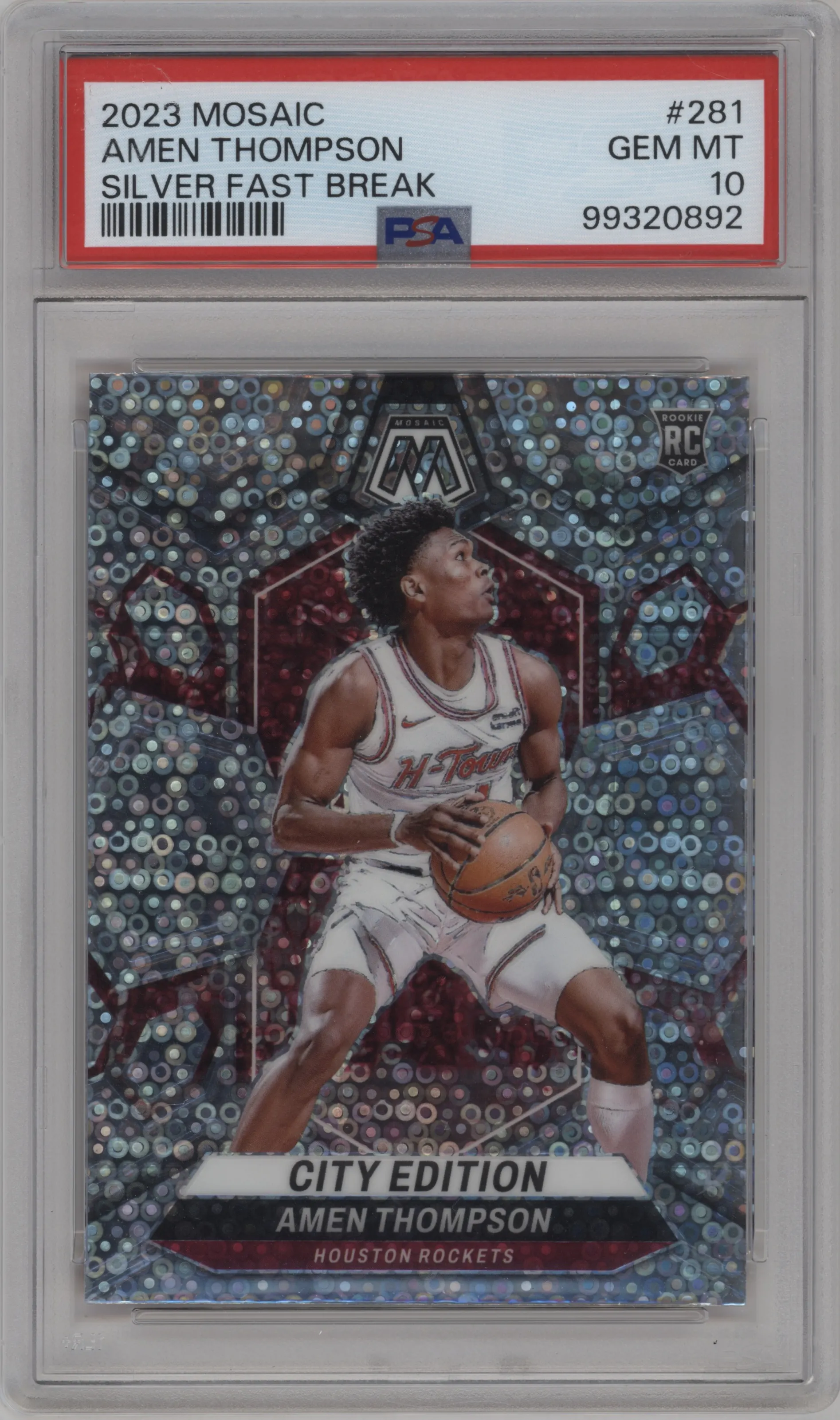 2023 Panini Mosaic Amen Thompson Fast Break Silver PSA 10
