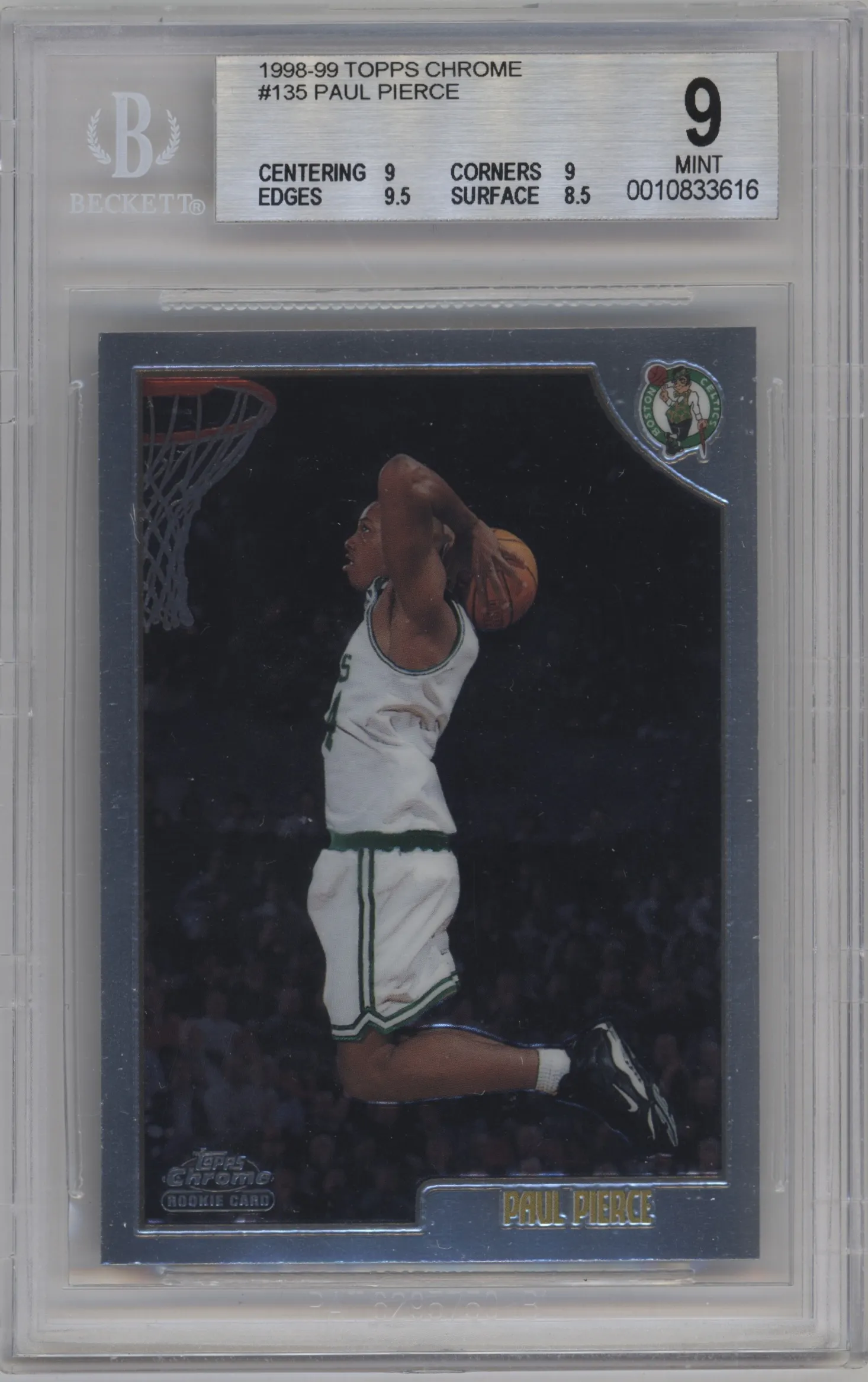 1998 Topps Chrome Paul Pierce BGS 9