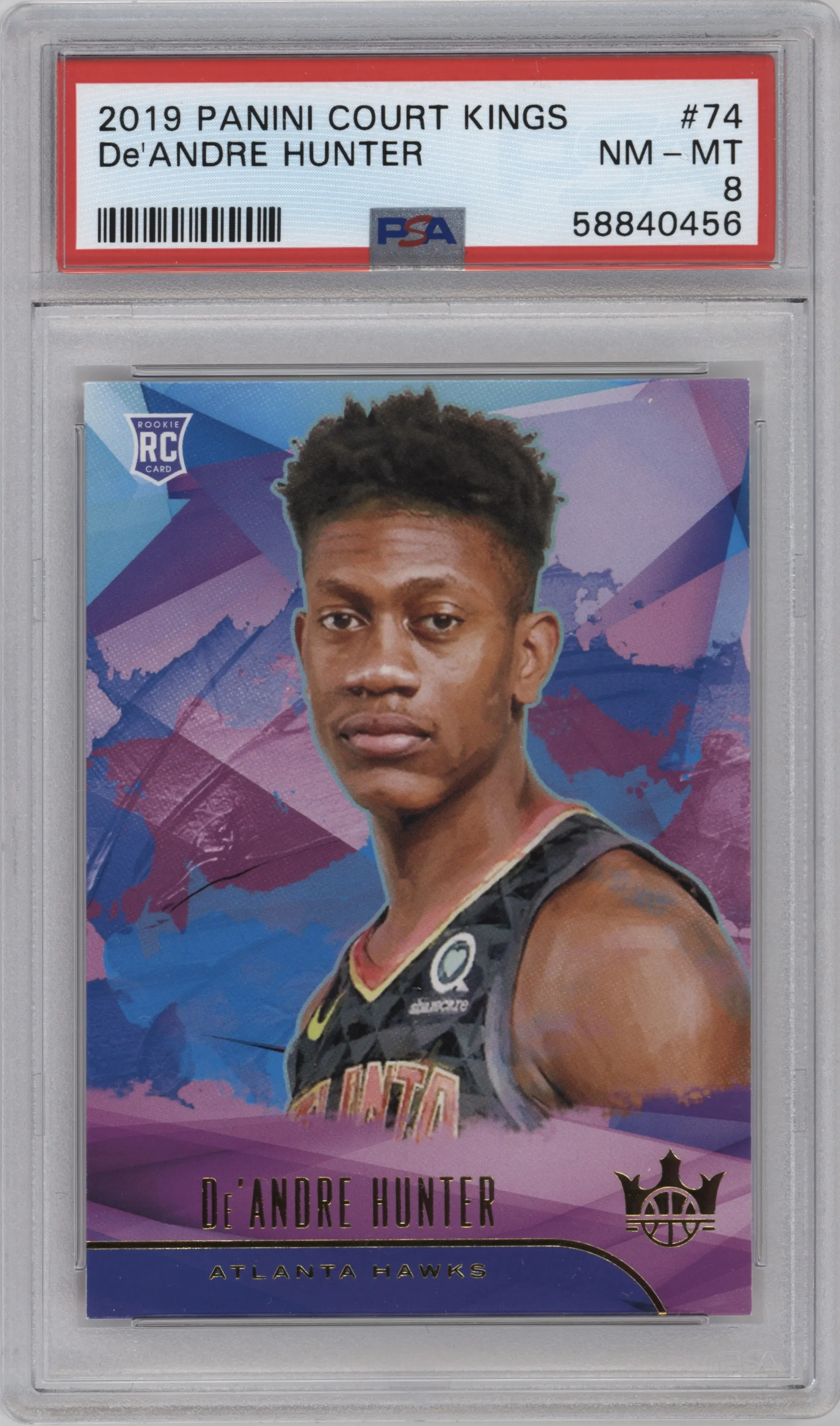 2019 Panini Court Kings Rookies I De'Andre Hunter PSA 8