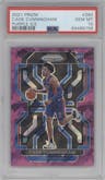 Cade Cunningham from the 2021-22 Panini Prizm  set featuring a Purple Ice parallel graded by PSA and given an overall grade of 10.