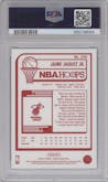 Jaime Jaquez Jr. from the 2023-24 Panini NBA Hoops set featuring a Red Back parallel graded by PSA and given an overall grade of 10.