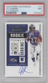 J.K. Dobbins from the 2020 Panini Contenders set graded by PSA and given an overall grade of 9.