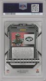 Breece Hall from the 2022 Panini Prizm set featuring a Orange Ice parallel graded by PSA and given an overall grade of 9.