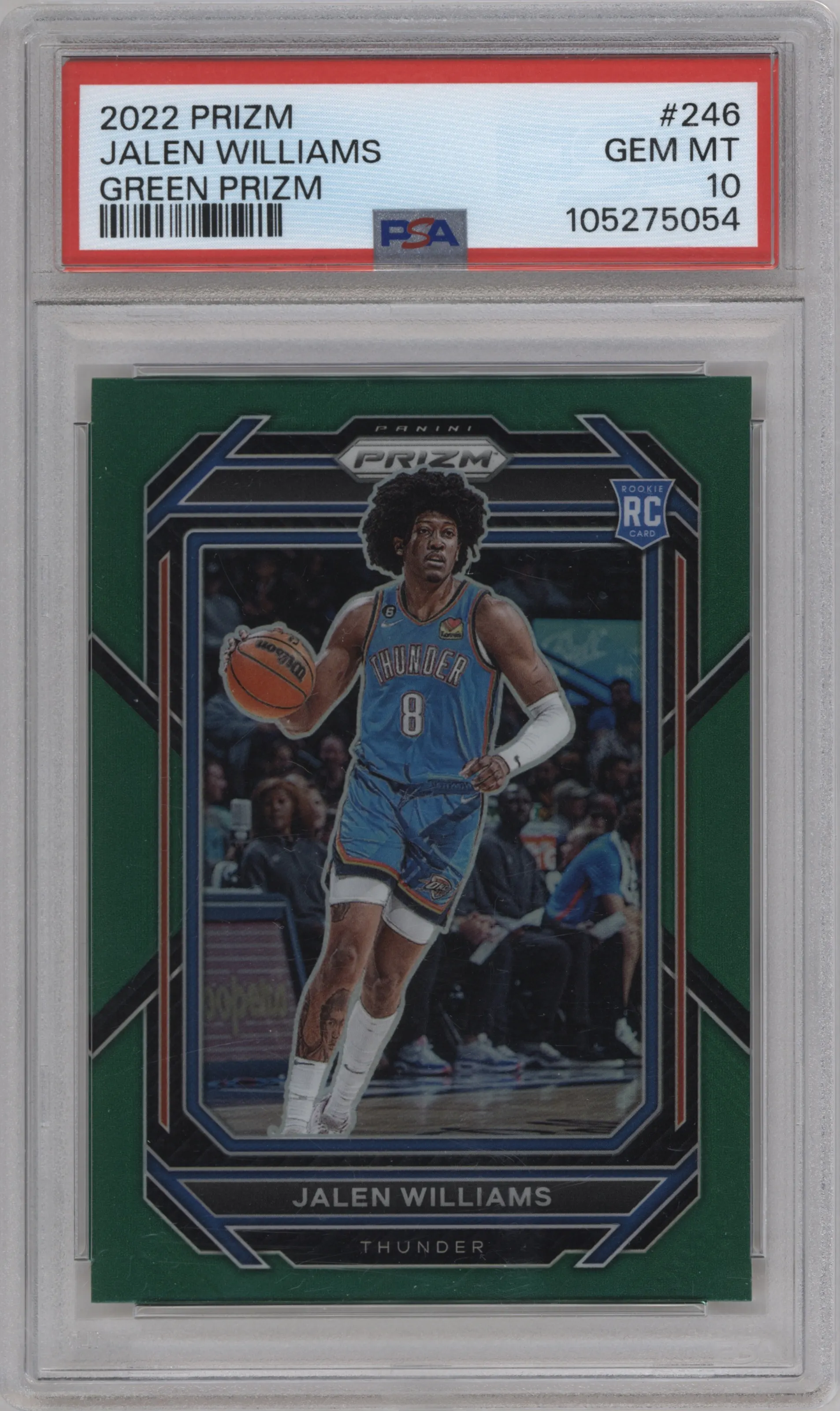 2022 Panini Prizm Jalen Williams Green Prizm #246 PSA 10