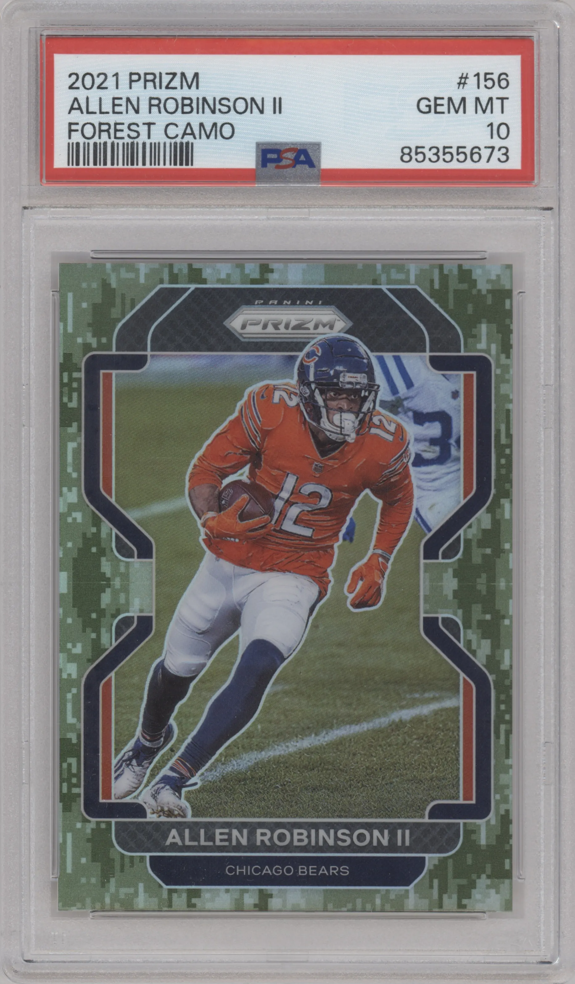 2021 Panini Prizm Allen Robinson II Forest Camo PSA 10