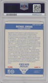 Michael Jordan from the 1987-88 Fleer set graded by PSA and given an overall grade of 8.
