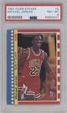 Michael Jordan from the 1987-88 Fleer set graded by PSA and given an overall grade of 8.
