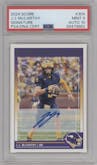 J.J. McCarthy from the 2024 Panini Score set graded by PSA and given an overall grade of 9.
