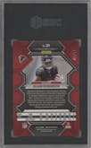 Bijan Robinson from the 2023 Panini Mosaic set featuring a Gold Wave Mosaic parallel graded by SGC and given an overall grade of 9.