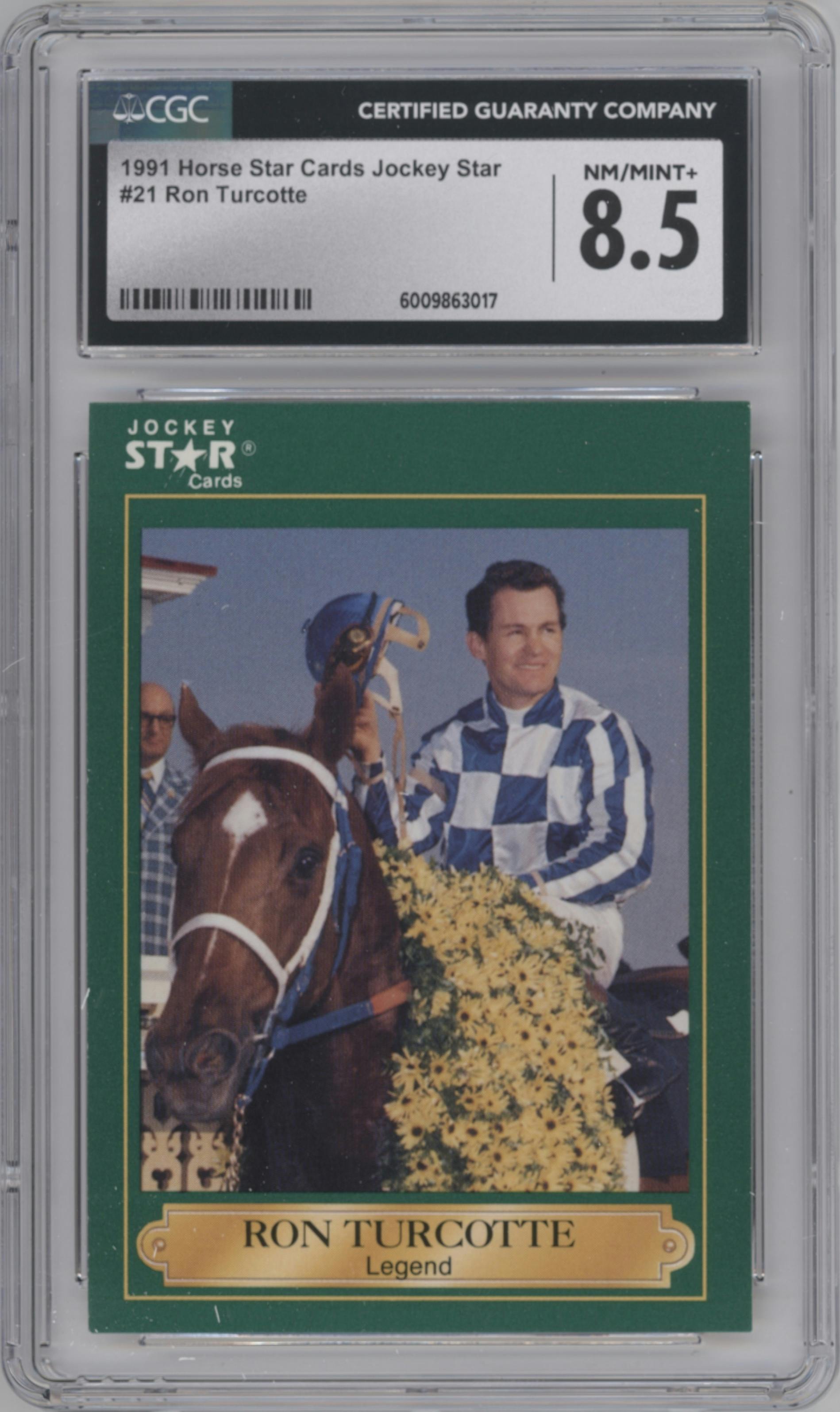 Ron Turcotte from the 1991 Jockey Star Jockeys set graded by CSG and given an overall grade of 8.5.