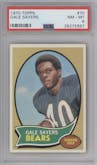 Gale Sayers from the 1970 Topps set graded by PSA and given an overall grade of 8.