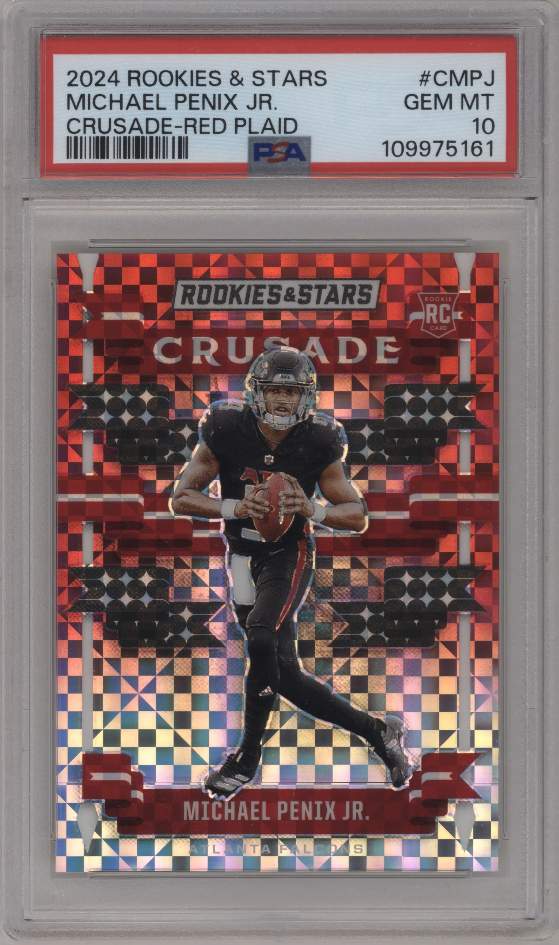2024 Panini Rookies & Stars Crusade Michael Penix Jr. Red Plaid PSA 10