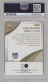 Tyrese Haliburton from the 2022 Panini The National VIP set featuring a Giraffe parallel graded by PSA and given an overall grade of 9.